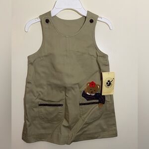 Vintage Teddy Bear Khaki Dress